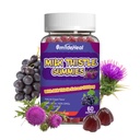 Milk Thitle Gummies, Milk Thitle Extract 1000mg, Pečeň Detox, Antioxidant Podpora, Non-GMOs, Non-Gluten, Vegan, Milk Thitle Supplement, 60 Počet