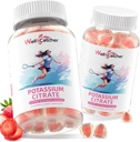 Dusičnan draselný Gumičky pre dospelých Muži Ženy - Vysokodraselné doplnky 500 MG Bezcukorná podpora Elektrolytová rovnováha nohy Crumpy Vegan Non-GMO Organic Jahodová príchuť 2 balenia