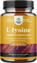 Natures Craft L-Lysine Free Form Capsules - Vysoká sila L-Lysine Supplement for Eye Health Lip Care Collagen Synthesis and Immune Support - Essential Amino Acid - 1000mg per Serving - 100 Count