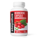 STAY ALIVE Premium Berberine s cejlónskou škoricou, 3-in-1 Complex s Berberine HCL 1200mg & Bittler Gourd Extract, 120 Kapsule, Extra Strength Powder, Non-GMO & Gluten-Free Supplement