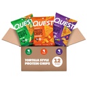 Quest Nutrition Tortilla Style Protein Chips Variety Pack, Chili Lime, Nacho syr, Načítané Taco, Nízky Carb, Vysoká Protein, Gluten Free, 1,1 oz (Pack of 12)