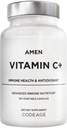 Amen Vitamín C+ Supplement with Zink, Bioflavonoids, Quercetin, Rose HIPS, Elderberry 