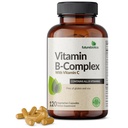 Futurebiotiká Vitamín B komplex s vitamínom C podporuje výrobu energie, nervový systém a imunitnú podporu - non-GMO, 120 Vegetariánske kapsuly