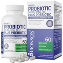 Bronson Pánske probiotiká 50 miliárd CFU Plus prebiotiká s Ashwagandha, senovka a zinok, podporuje zdravú trávu a imunitnú funkciu non-GMO, 60 Vegetariánske kapsule