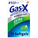 Gas-X extra sila Relief plynu Softgels so simetikonom 125 mg pre úľavu od ohýbania - 72 Počet