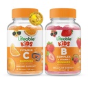 Životaschopné vitamín C deti + B komplexné deti, Gummies Bundle - veľké ochutnávky, vitamínové doplnky, bez lepku, bez GMO, žuvacie Gummy