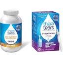TheraTears 1200mg Omega 3 Supplement for Eye Nutrition, Organic Lankeed Triglycerid Fish Oil & Suchá očná terapia Mazanie očné kvapky pre suché oči, Konzervačné zadarmo očné kvapky