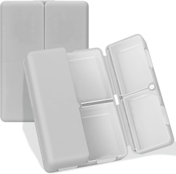 FYY Daily pilulky Organizátor, 7 kompartmentov Prenosné pilulky Prípad Travel pilulky Organizátor, [Folding Design] Pill Box pre Purse Pocket držať vitamíny, kozím olejom, Doplnky a medikation-Grey