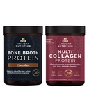 Antikant Nutrition Multicolagen Protein Powder, unflaved, 45 Servings + Bone Brot Protein Powder, Čokoláda, 20 Servings