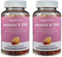 Amazon Basics Prenatal & DHA Gummy, Rasberry & Lemon Flavor, 90 Počet (predtým Solimo) (Stock of 2)