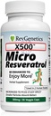 X500: Pure Resveratrol 500mg - Pure Trans- Resveratrol - 30 Vegetariánske kapsuly - 500 mg v kapsule