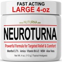 Neuropatia Nerve Relief Cream - Rýchly výkon Max Relief pre nohy nohy nohy nohy späť - Ultra Strength Menthol Arnica Aloe Vera MSM, Upokojujúce prírodné Nerve Comfort Relief, Paraben-free 4 Oz