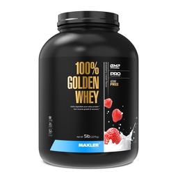 Maxler 100% Golden Wheey Protein - 23g Premium Whey Protein Powder per Serving - Pre, Post & Intra Workout - Fast-Absorbing Srvátka Hydrolyzát, Isolát a koncentrát Blend - Jahodový krém 5 lbs