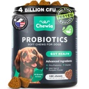 Probiotiká pre psy Gut zdravie, trávenie, imunita, kyslosť bilancie, svrbenie kože, alergie podpora - pes probiotické Chews s tráviacimi enzýmami pre Gut Flora- mäkké liečby s tekvica a kvasinkový prášok