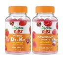 Životaschopný vitamín D3 + vitamín K2 Deti + horčík deti, Gummies Bundle - veľké ochutnávky, vitamín doplnok, bez lepku, bez GMO, žuvacia Gummy