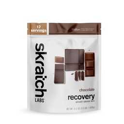 Skrattch Labs Post Workout Recovery Drink Mix s čokoládou, (21,2 oz, 12 Servings) s kompletným mliečnym proteínom Casein, srsť, probiotiká, bez lepku, Kosher, Vegetarián