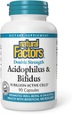 Prírodné faktory, Acidophilus & Bifidus Double Strength, Probiotické a Prebiotické Formula, 90 Kapsule