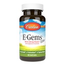 Carlson - E-Gems Elite, 400 IU vitamín E s tokoferolmi a tokotrienolmi, zdravie srdca a optimálna wellness, antioxidant, 60 mäkkých gélov