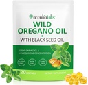 Olej Oregano Softgels, 120 Gróf Oregano Oil Supplement Kapsule, Oregano Oil Kapsule, 165mg Carvacrol, 2 in 1 6000mg Oregano olej s čiernym semenom olej 200mg