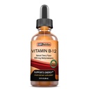 Vitamín B12 Sublingválne kvapalné kvapky - Metylkobalamín, VIT B 12 podporuje energiu, Max absorpcia, 3000mcg Per Serving, 60 Servings, non-GMO, Vegan Friendly, vyrobené v USA