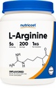 Nutricost L-arginín prášok 1KG - čistý L-arginín, 5g na obsluhu