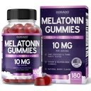 Melatonín Gummies 10mg pre dospelých (180 gróf) - Rýchle rozpustenie Melatonin Gummies - Gummy pre dospelých Obsahuje 10mg - High Potency - Mixed Berry Flavor - Non-GMO, Vegan Supplement & Made in USA