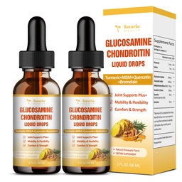 (2 balenia) Glukozamín Chondroitín MSM Podpora Spoločné zdravie - Chondroitín Sulfate Supplement Turmerica, Quercetin, Bromelain, MSM Ropa
