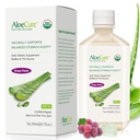 AloeCure USDA Organic Aloe Vera Juice Grape flavor, Made within 12 Hours of Harvest - Pure Aloe Vera Digestive & Immune Health Supplement, pomáha udržiavať vyváženú kyslosť žalúdka, 16.7oz Fľaša