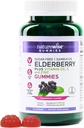 NatureWise Sambucus Elderberry Gummies - Cukor-free - Daily Immune Suplement for Kids and Adults*, with Vitamin C, D3, Zinc - Vegan, Gluten Free, Non-GMO - 90 Count[45-Day Supply]