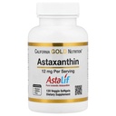 Kalifornia Gold Nutrition Astaxantin, Antioxidant Carotenoid, AstaLif Čistá islandská Biologicky aktívna 99% Izomer, 12 mg, 120 Veggie Softgels