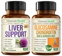 Pečeň čistí Detox a opraviť mlieko Thitle Supplement & Vegan Glukozamín Chondroitín MSM Spoločná podpora doplnok