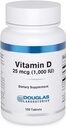 Douglas Laboratories Vitamín D 25 μg (1 000 IU) - D3 Vitamín na imunitnú podporu, zdravie kostí a zdravie zubov* - D Vitamín ako cholekalciferol - 100 tabliet