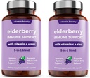 Vitamin Bounty Elderberry Immune Support - with Zinc, Vitamin C & Echinacea, Advanced 5-in-1 Blend, Powerful Antioxidant, Supports Whole Body Balance, Non-GMO - 60 Capsules, 2 Pack
