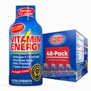 Vitamín Energy B12 11,000% Extra sila Energia Shot Açaí Pomegranate 48 Balenie, 260mg Prírodný kofeín, B12 & B6, Nootropic Focus, Vitality, Zero Sugar, Gluten-free, Vegan, Kosher, 1,93 fl oz