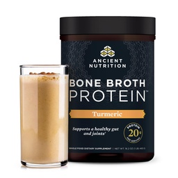 Staroveká výživa Tráva Fed, Cage Free, Bone Roth Protein Powder, 20g Protein, Hydrolyzed Collagen Peptides, Keto & Paleo Friendly, Podpora Joint & Gut Health, Turmerica, 20 Servis