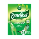 Benefiber On The Go Prebiotic Fiber Supplement Powder for Digestive Health, Daily Fiber Powder, unflavred Powder Stick Packs - 28 Sticks (3,92 Ounces)