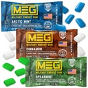 MEG Gum - Military Energy Gum 100mg Caffeine Per Piece - 15 ks Sample Pack - Energy and Focus to Boost Performace