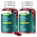 VITEAY Biotin Gummy pre vlasy kože a nechtov - Biotín pre rast vlasov Gummy - 5000 mcg - Vegan, Gluten-free, non-GMO 