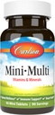 Carlson - Mini-Multi, Vitamíny a minerály, Imunitná podpora a zdravie srdca, Optimálna Wellness, 90 mini tabliet.