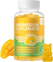 90 CT Magnézium Glycinate Gummies 1000mg - Bezcukrový horčík Draslík Supplement with Vitamin D, B6, CoQ10 for Calm Mood & Sleep Support - 90 Mango Ananás Gummies