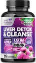 Jemné Pečeň Cleanse Detox & Repair Formula - Advanced Pečeň podpora doplnok s Silymarin mlieko bodka, púpava koreň, Artičoka extrakt, Turmerica, Choline, & Cvikla - 180 Veggie Kapsule