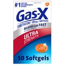 Gas-X Ultra sila Relief plynu Softgels so simetikónom 180 mg pre úľavu od ohýbania - 50 Počet