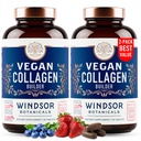Vegan Collagen for Women and Men - Organic Superfood, Amino Acides Glycín, Lyzín, Proline for Healthy Skin, vlasy, nechty - Rastlinné kolagén Booster Doplnky - 60 Gluten-free Vegetariánske pilulky