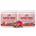 KRAJINA FARMY Super Reds, Energizujúci Polyfenol Superfood, Viac ako 40 Super Ovocie a bobuľové plody, Výkonný Antioxidanty a polyfenoly, Podporuje energiu, Podporuje cirkuláciu, 40 Slúži, Mixed Berry