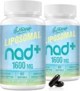 1600 MG Lipozomálne NAD+ Supplement, NAD+ Posilnenie doplnok,Superior Absorpcia, Vitamín B3 pre starnutie obrany, dlhovekosť, Energia, Oprava, non-GMO, 120 Softgels