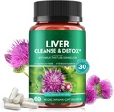Pečeň Cleans & Detox pilulky pre Pečeň Zdravie Opravy - s mliekom Thitle extrakt, Púpava Root, Zázvor, Cviklový prášok a vitamíny - Prírodná podpora pečene, 60 Vegan Kapsule