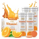 SIGIFY NATURE Vitamín C 1000mg Šumivý tablety - Silná imunitná podpora VIT C s zinkom doplnok - bez cukru a vegánov Formula 