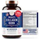 Termogénny multi kolagén Burn Kapsule - Hydrolyzovaný multi kolagénny komplex Typy I, II, III, V, X, Marine Collagen, Kyselina hyalurónová - Krása a anti-Aging doplnok pre ženy a mužov - 90 Tabletky