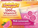 Emergen-C 1000mg vitamín C prášok, s antioxidantmi, B vitamíny a elektrolyty, Imunita doplnky pre imunitnú podporu, kofeín zadarmo Fizzy nápoj Mix, ružová citrónová príchuť - 30 Počet (Stock of 12)