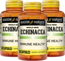 MASON NATURAL Echinacea, Imunitný systém Booster, podporuje celkové zdravie, bylinné doplnky, 60 kapsúl (dávka 3)
